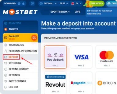 Navigate to Payment Section