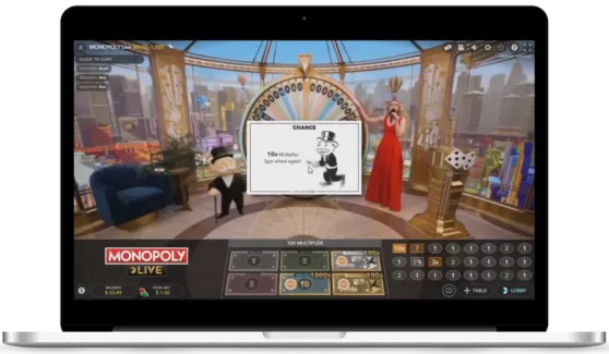 trada casino monopoly live