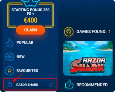 razor shark slot provider