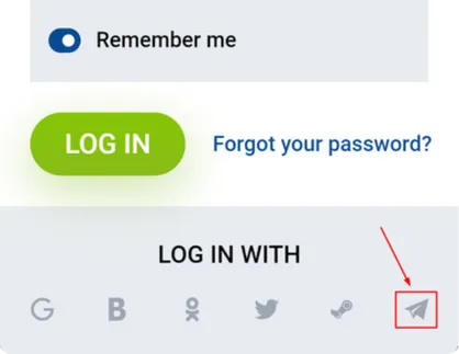 Log in via Telegram