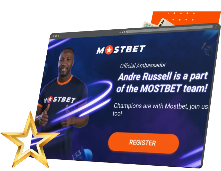 Andre Russell Mostbet ambassador