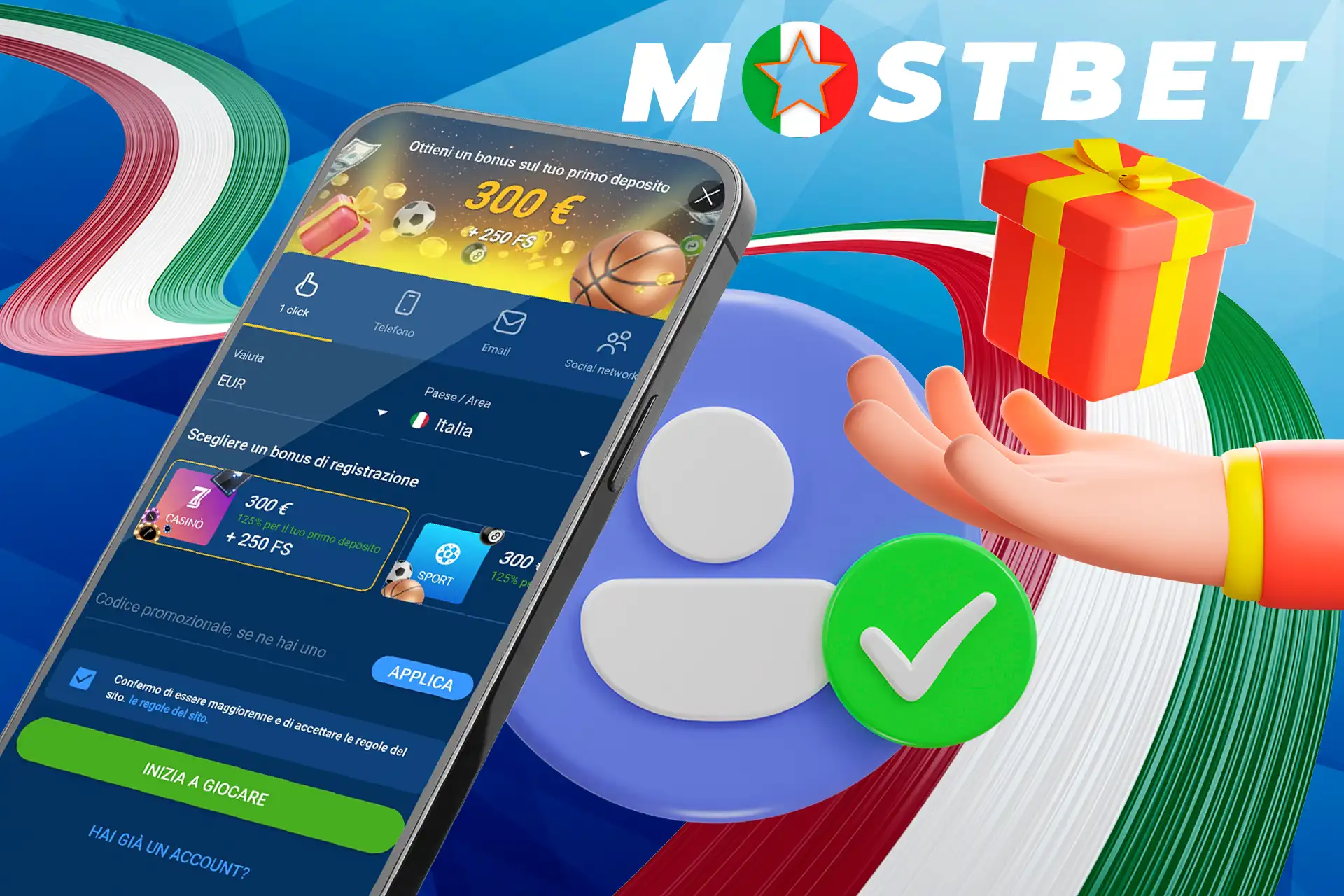 Registrazione su Mostbet