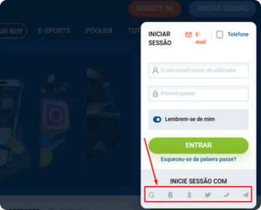 suporta o login através