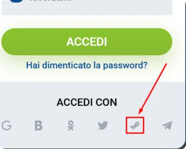 Accesso tramite STEAM