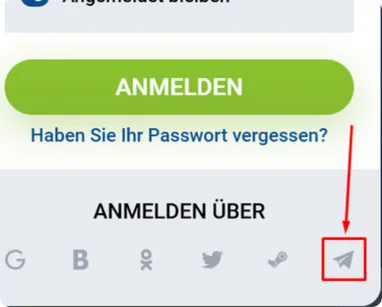 Einloggen über Telegram