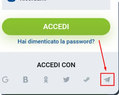 Accesso tramite Telegram