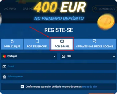 Registro via E-mail