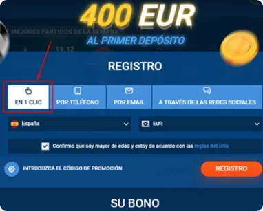 Registro con un clic