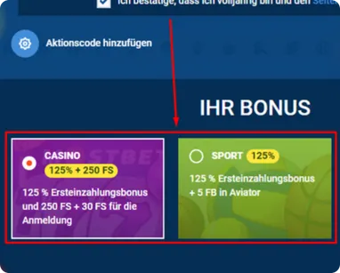 Holen Sie Ihren Willkommensbonus