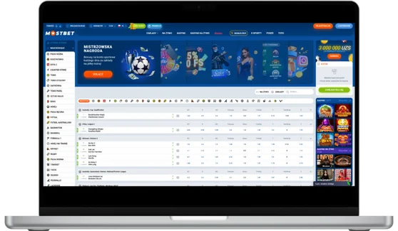 Interfejs Mostbet casino online