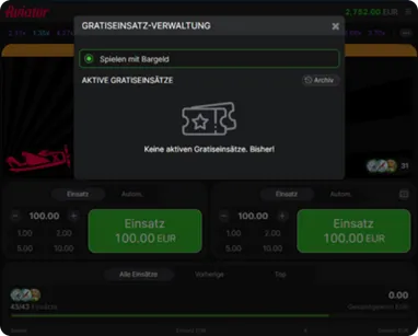 Boni im Aviator-Spiel nutzen