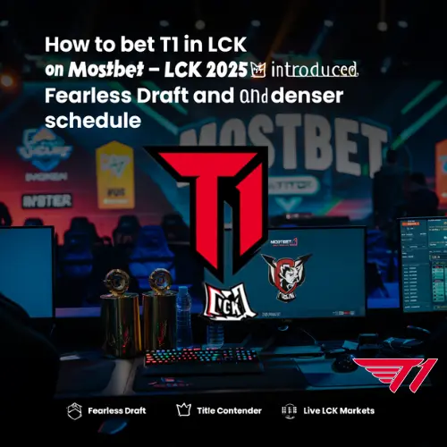 How to bet T1 in LCK on Mostbet