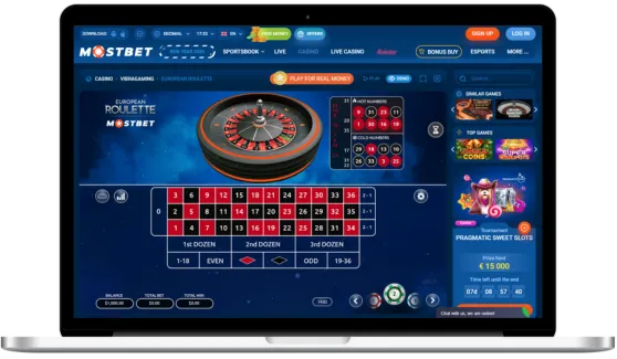 Mostbet European Roulette gameplay
