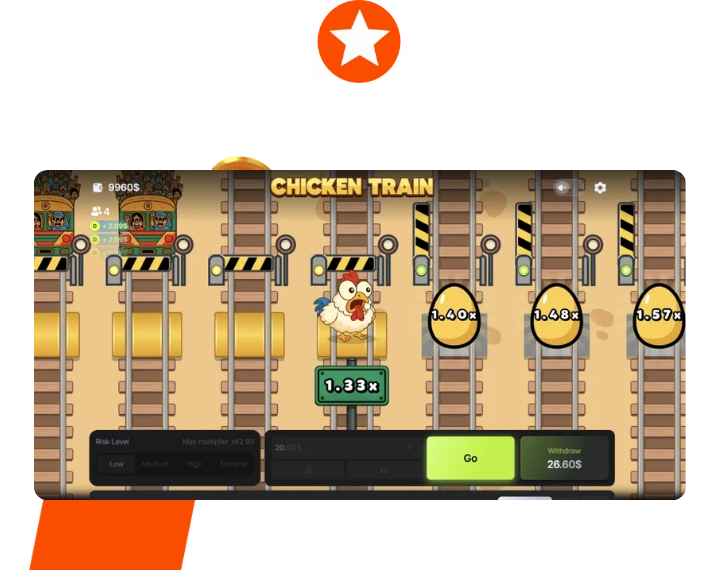 Chicken Train's visual presentation