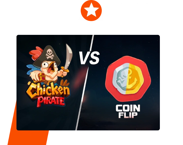 Chicken Pirate vs Coin Flip