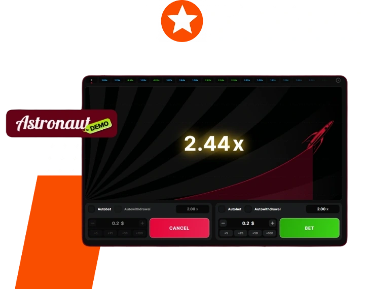 Astronaut on Mostbet