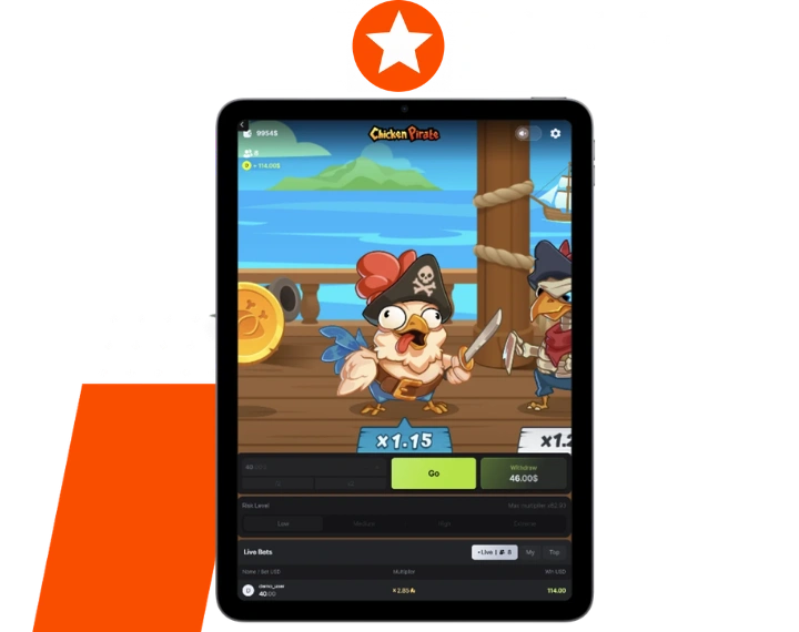 Chicken Pirate on Mostbet