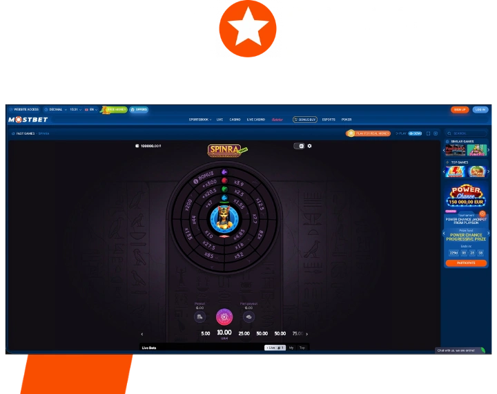Mostbet for SpinRa