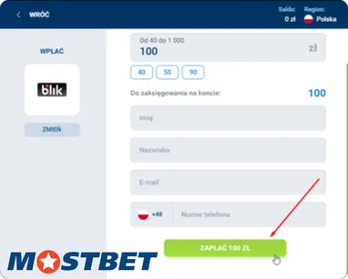 Mistrzowski Wtorek Wpłata depozytu