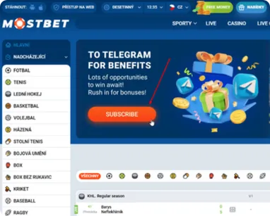 Navštivte oficiální platformu Mostbet
